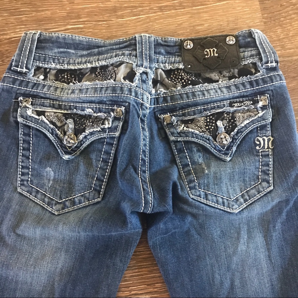 Miss Me Jeans JP5002B2 Boot Lace Pocket size 27
